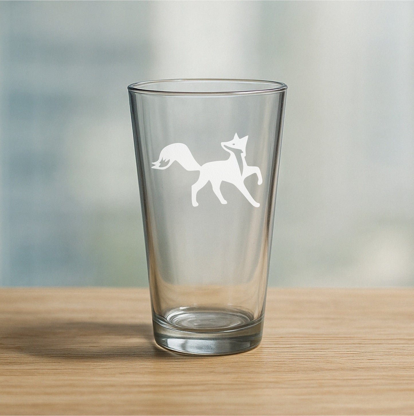 Cute Fox Etched Glasses - Wine, Champagne, Pint Glasses, Shot Glass Sets - Kitchen, Bar, Gifts