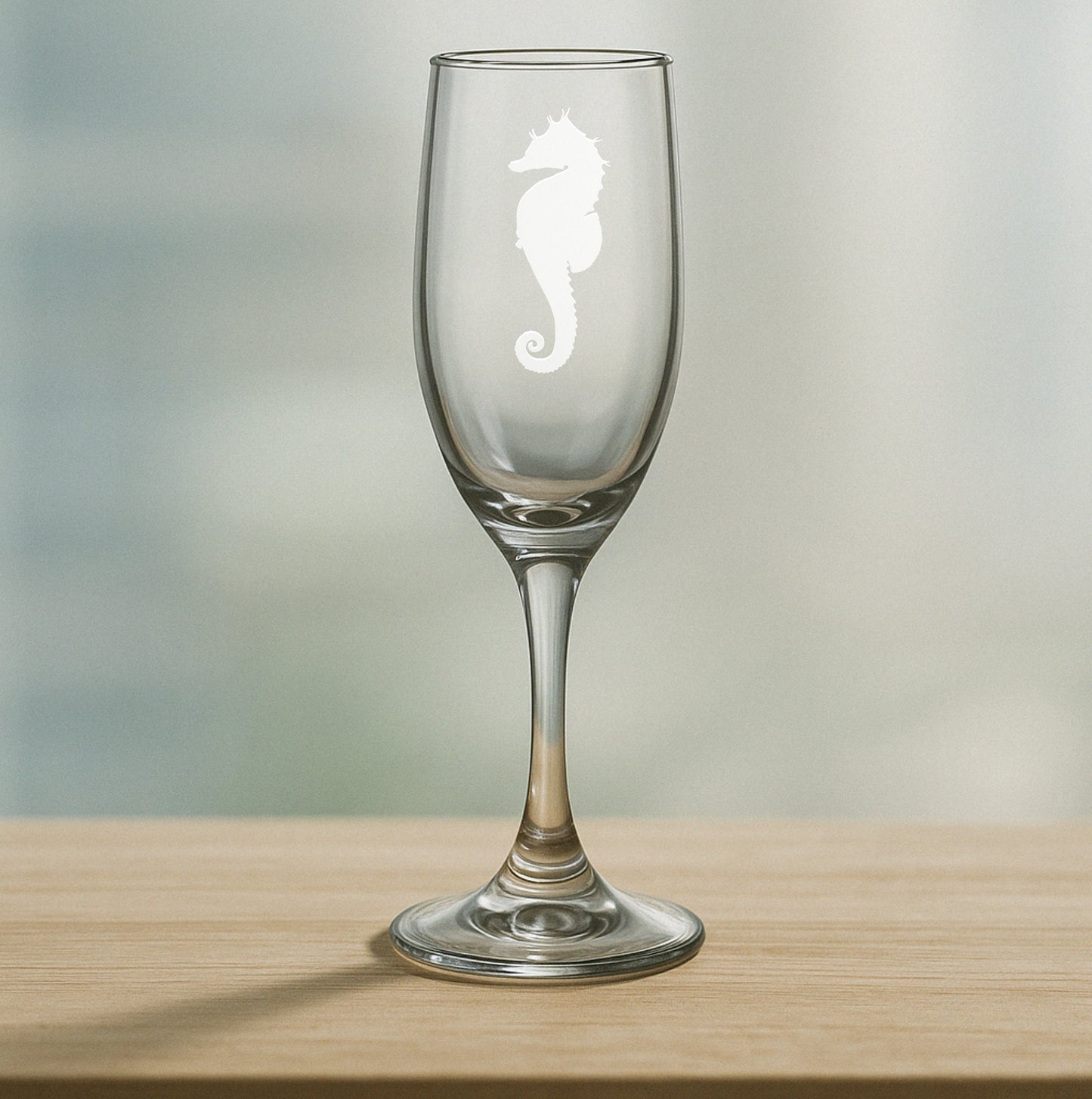 Seahorse Etched Glasses - Wine, Champagne, Pint Glasses, Shot Glass Sets - Kitchen, Bar, Gifts