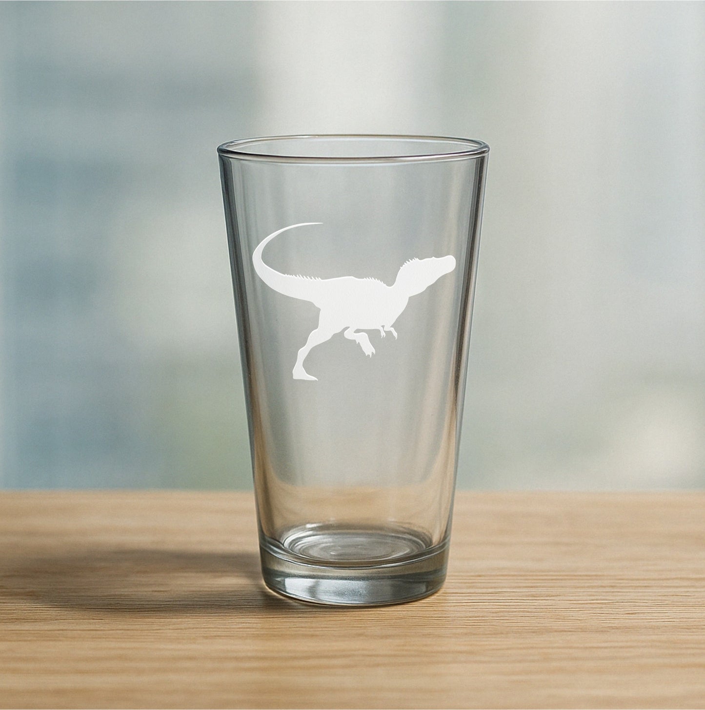 Velociraptor Etched Glasses - Wine, Champagne, Pint Glasses, Shot Glass Sets - Kitchen, Bar, Gifts