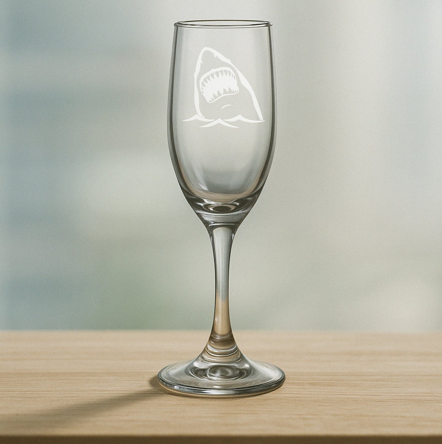 Jaws Shark Head Etched Glasses - Wine, Champagne, Pint Glasses, Shot Glass Sets - Kitchen, Bar, Gifts
